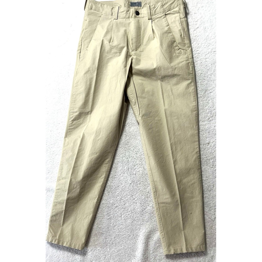 VRST Limitless Canvas Athletic Pleated Chino Pants Men's 32x32 Khaki Sand (D3)